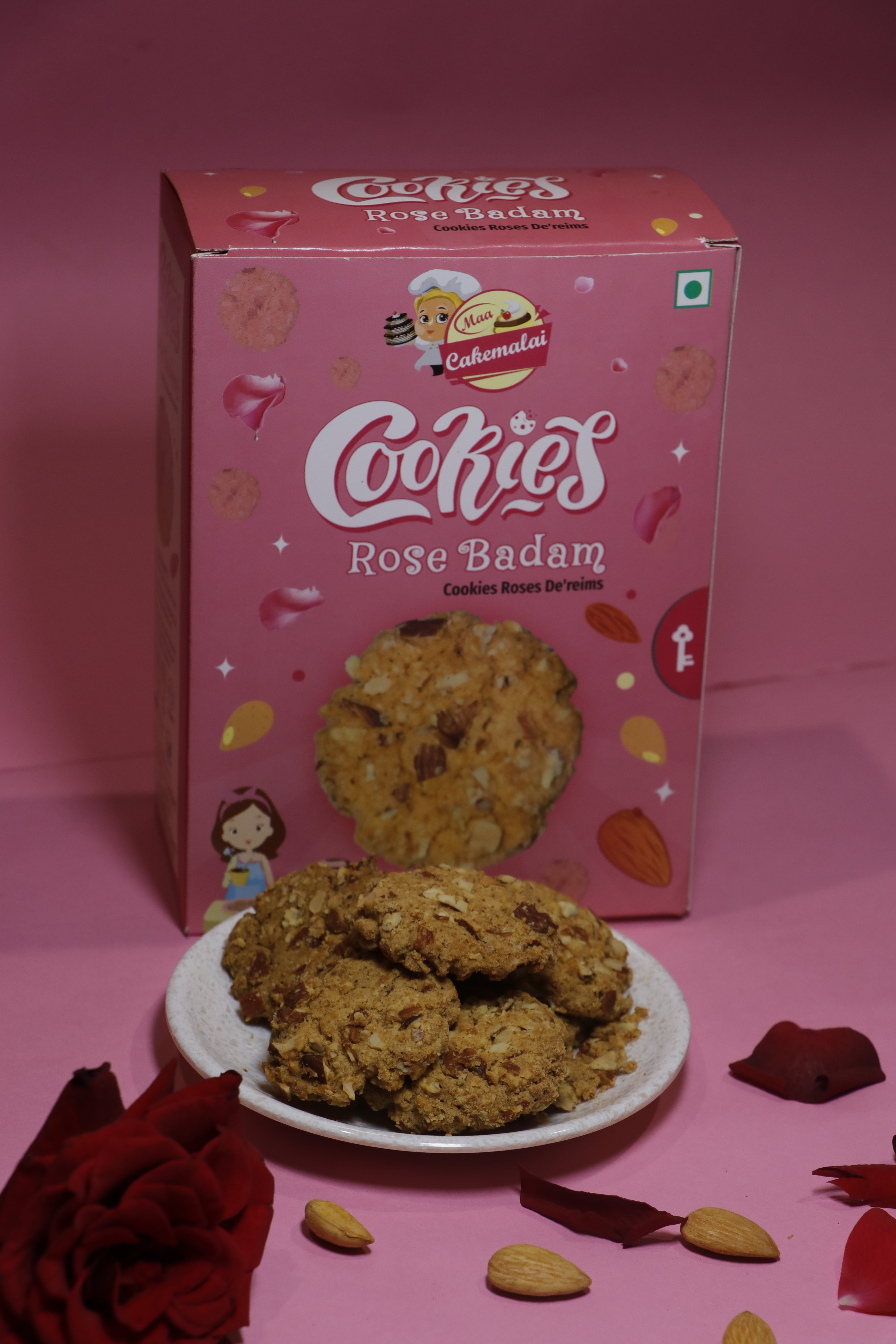 Rose badam cookies