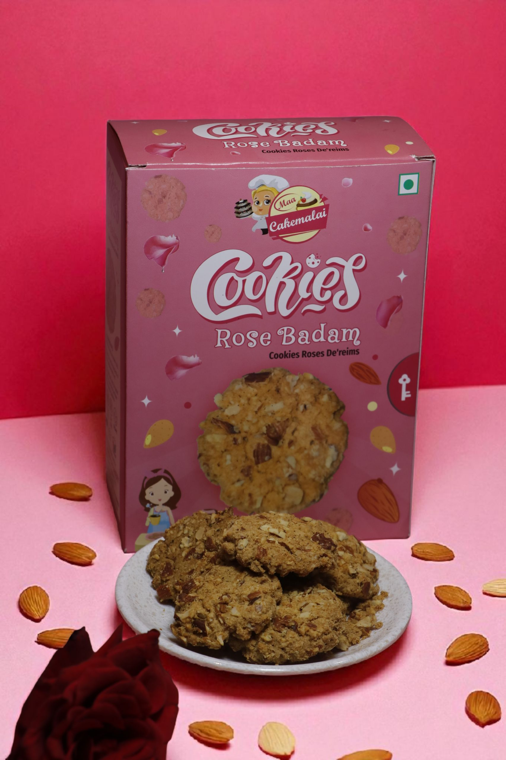 Rose badam cookies