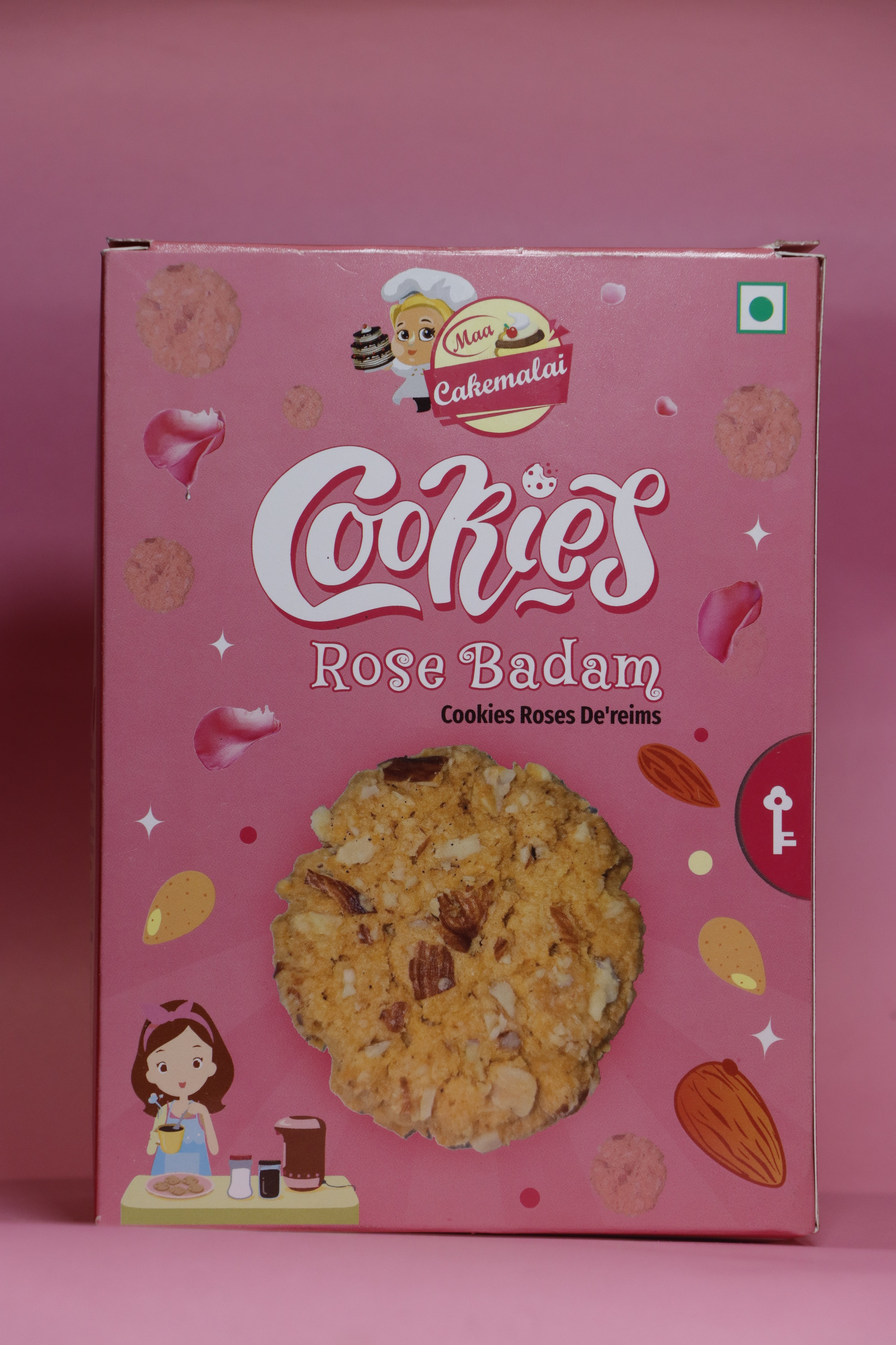 Rose badam cookies