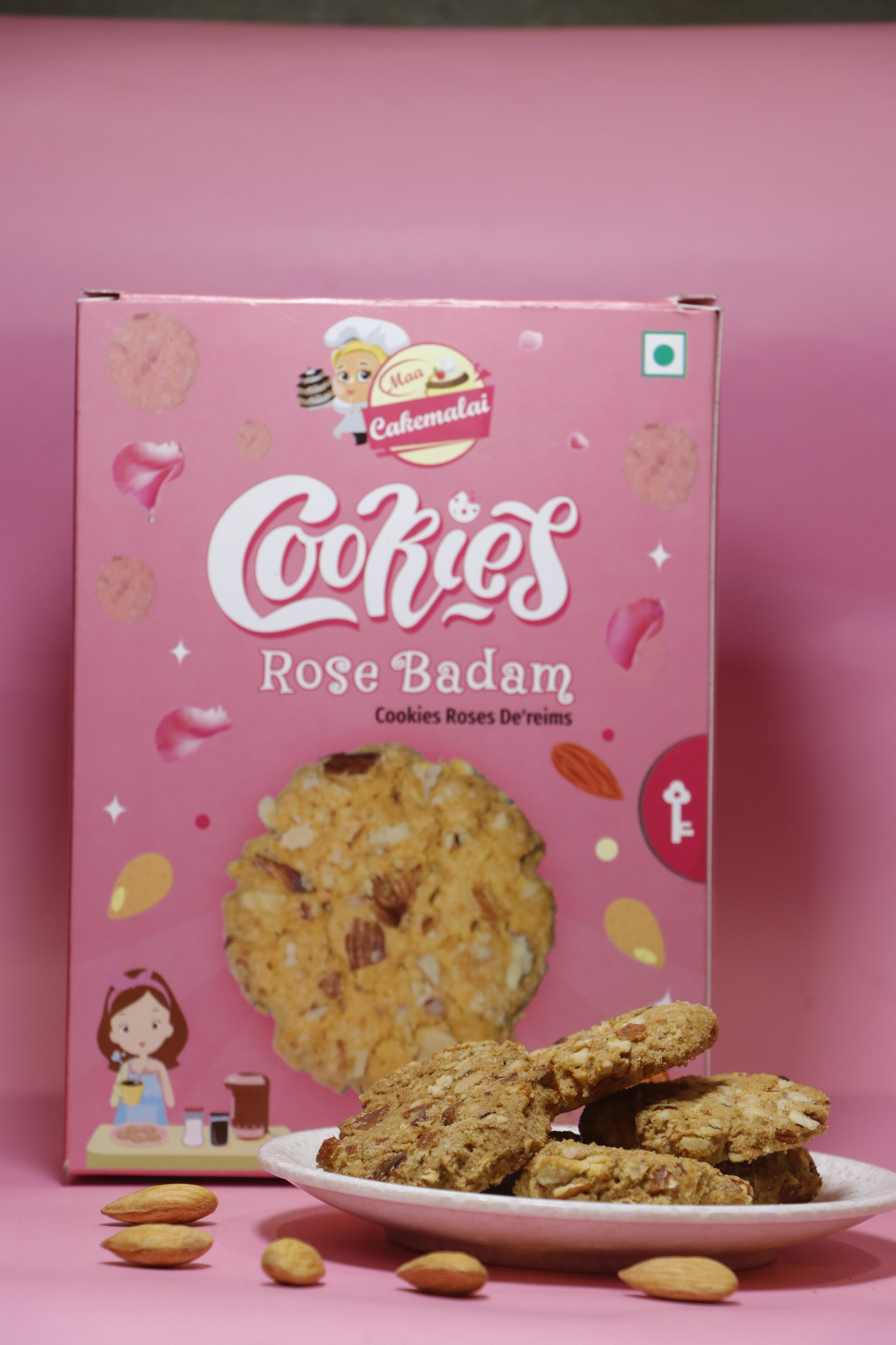 Rose badam cookies