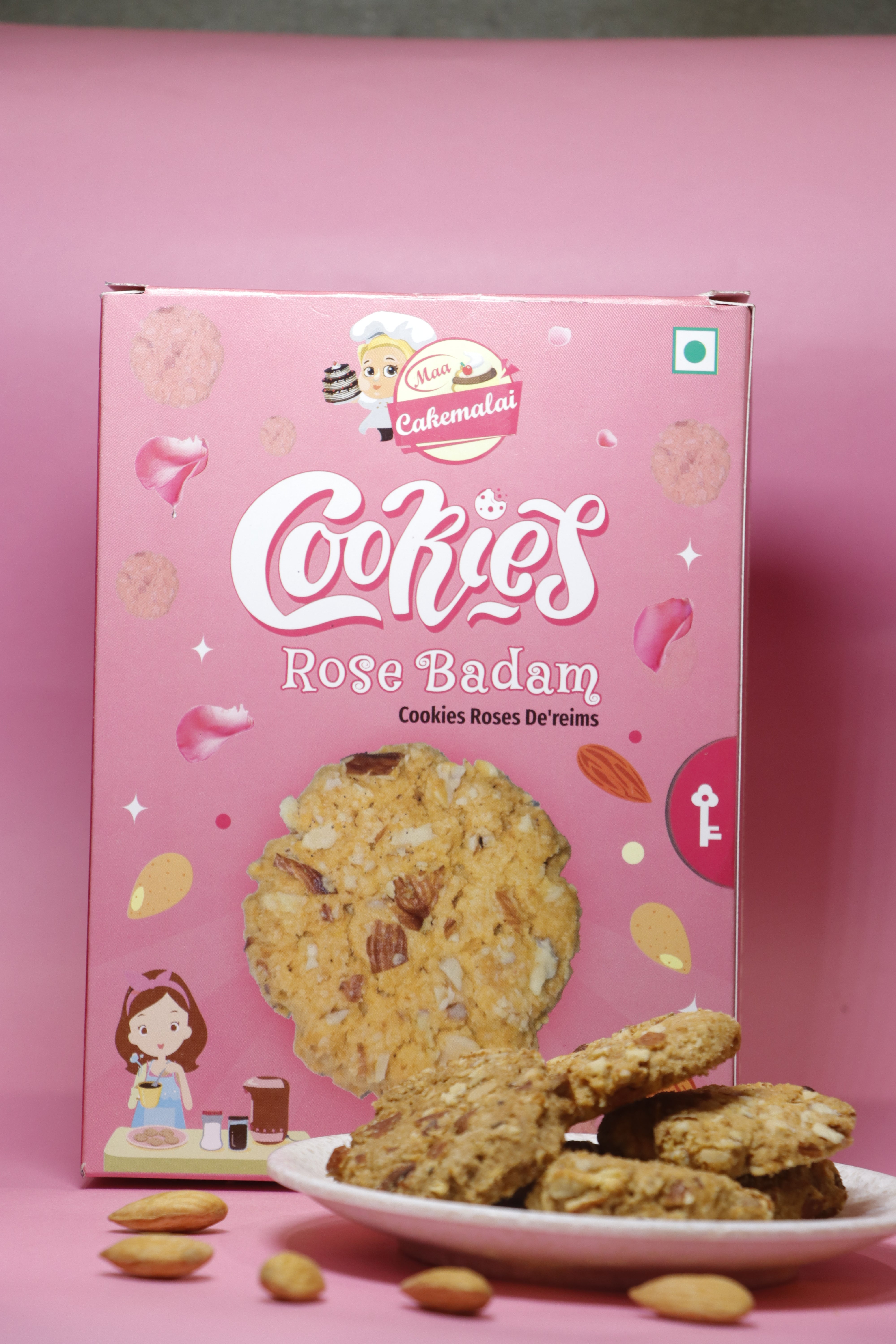 Rose badam cookies