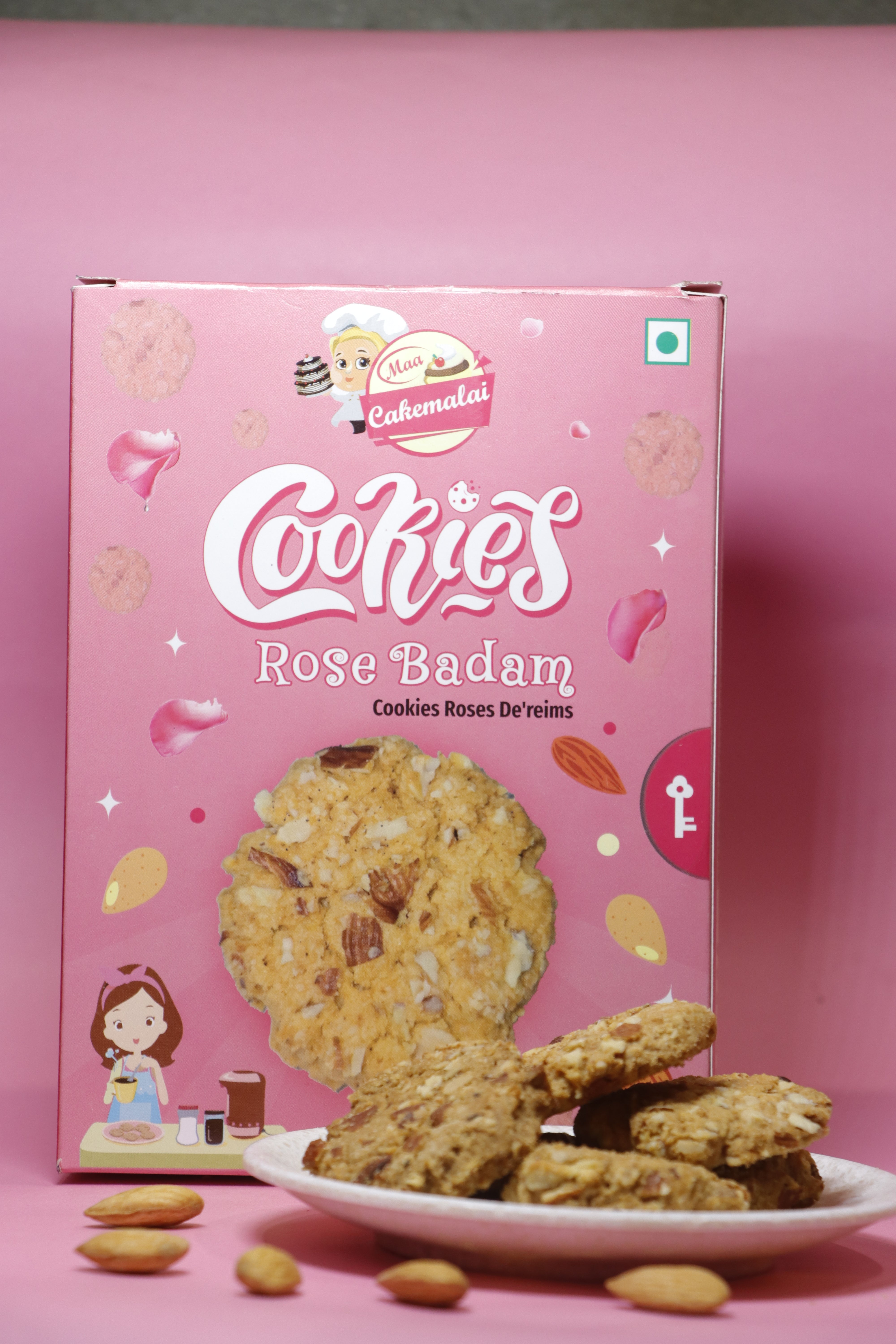 Rose badam cookies