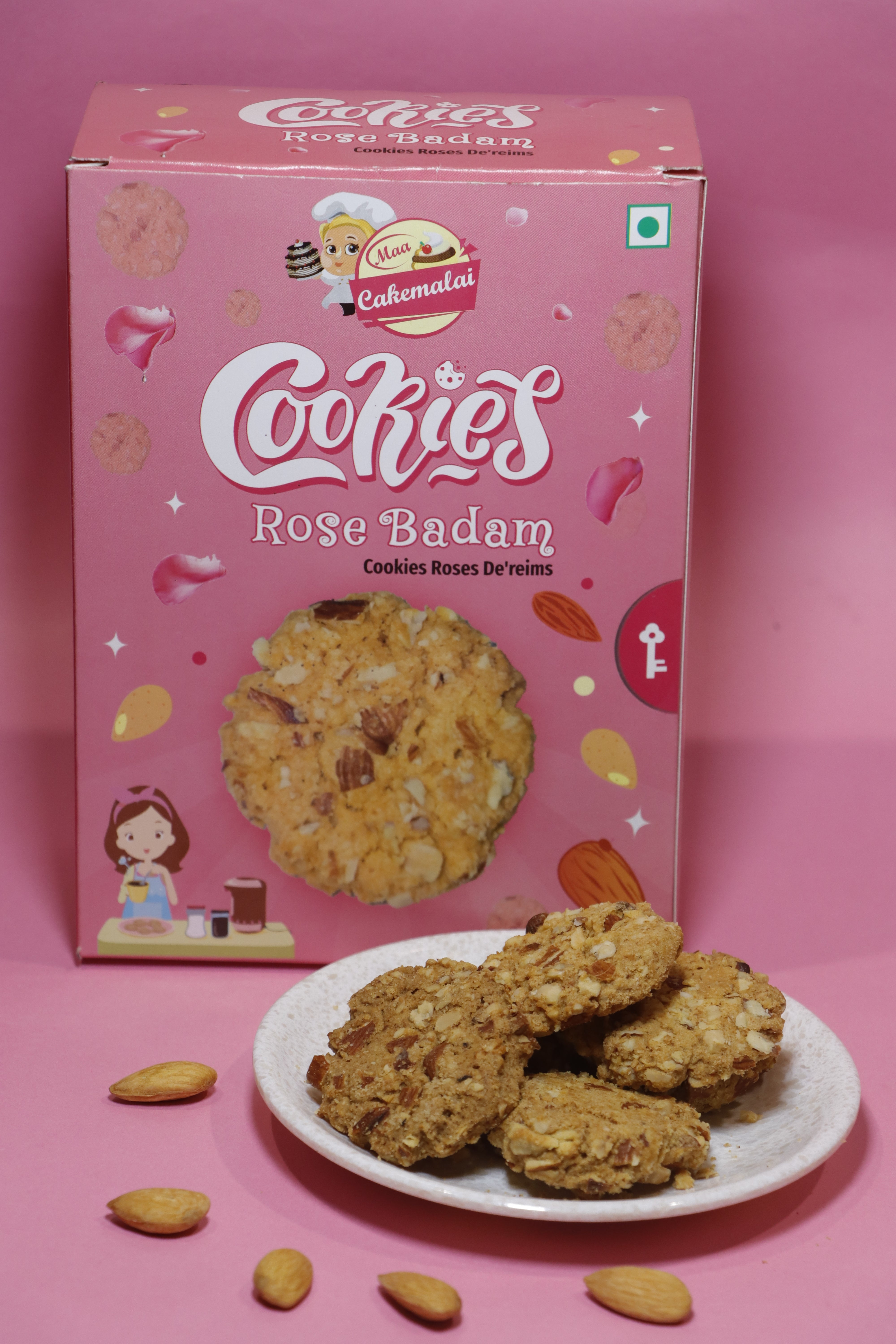 Rose badam cookies