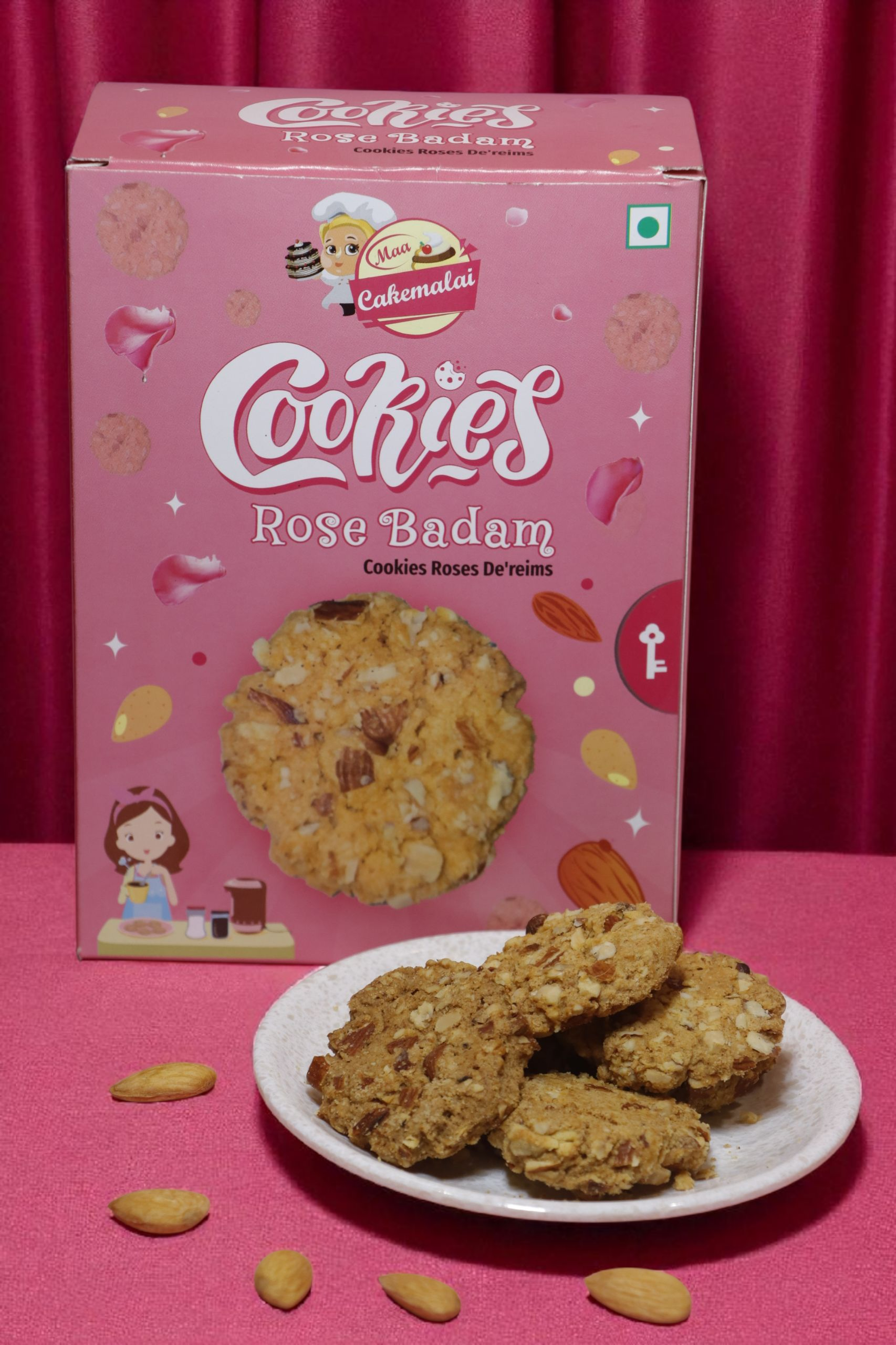 Rose badam cookies