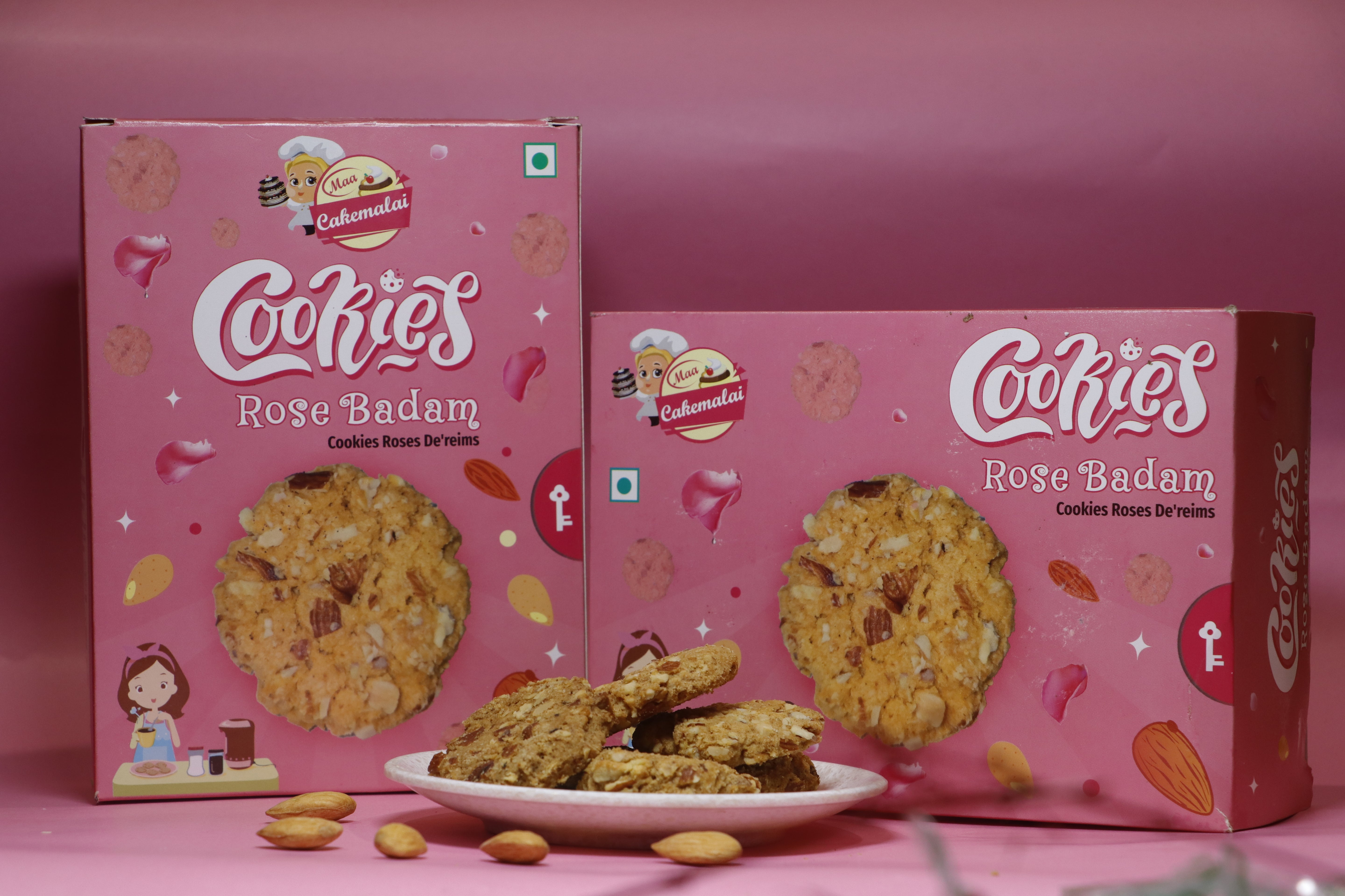 Rose badam cookies